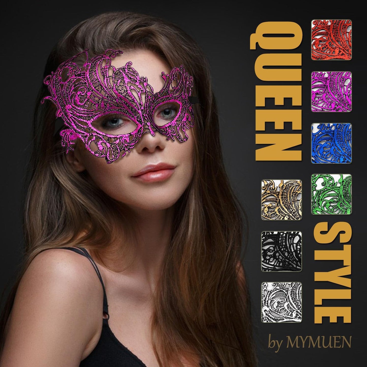 Masquerade Mask for Women Couple Mardi Gras Mask for Men Venetian Halloween Mask for Party Prom Ball