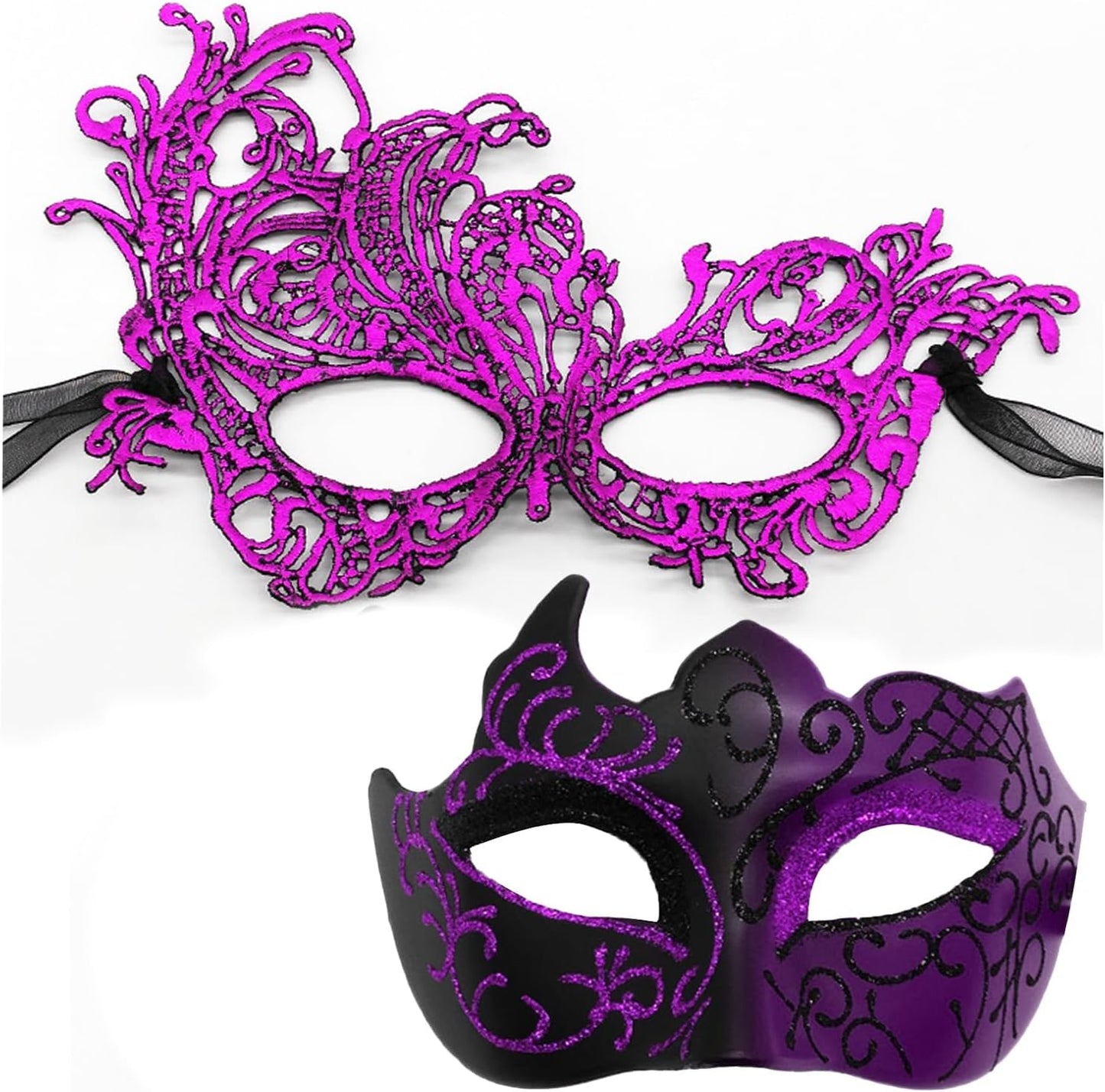 Masquerade Mask for Women Couple Mardi Gras Mask for Men Venetian Halloween Mask for Party Prom Ball