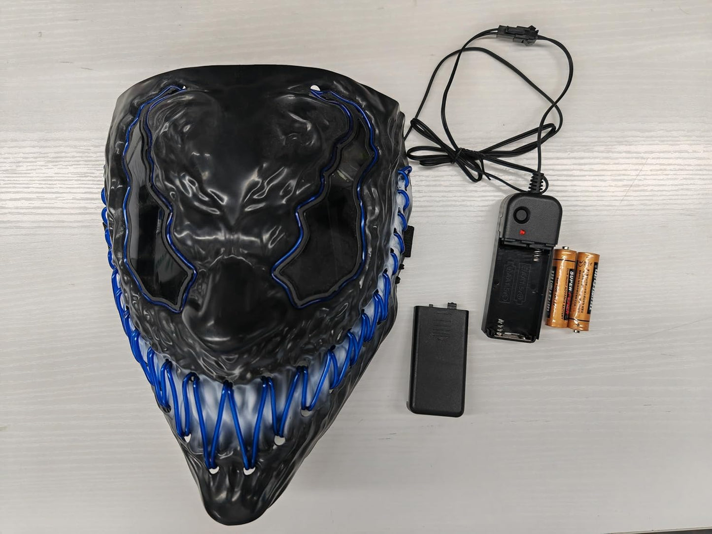 Halloween LED Light up Mask, Glowing Scary Halloween Costume Mask for Festival Cosplay Party
