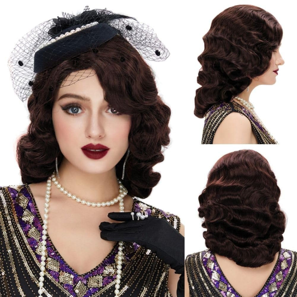 Short Blonde Curly Wigs for Women Honey Blonde Side Part Synthetic Wig Cosply Daily Halloween Wigs