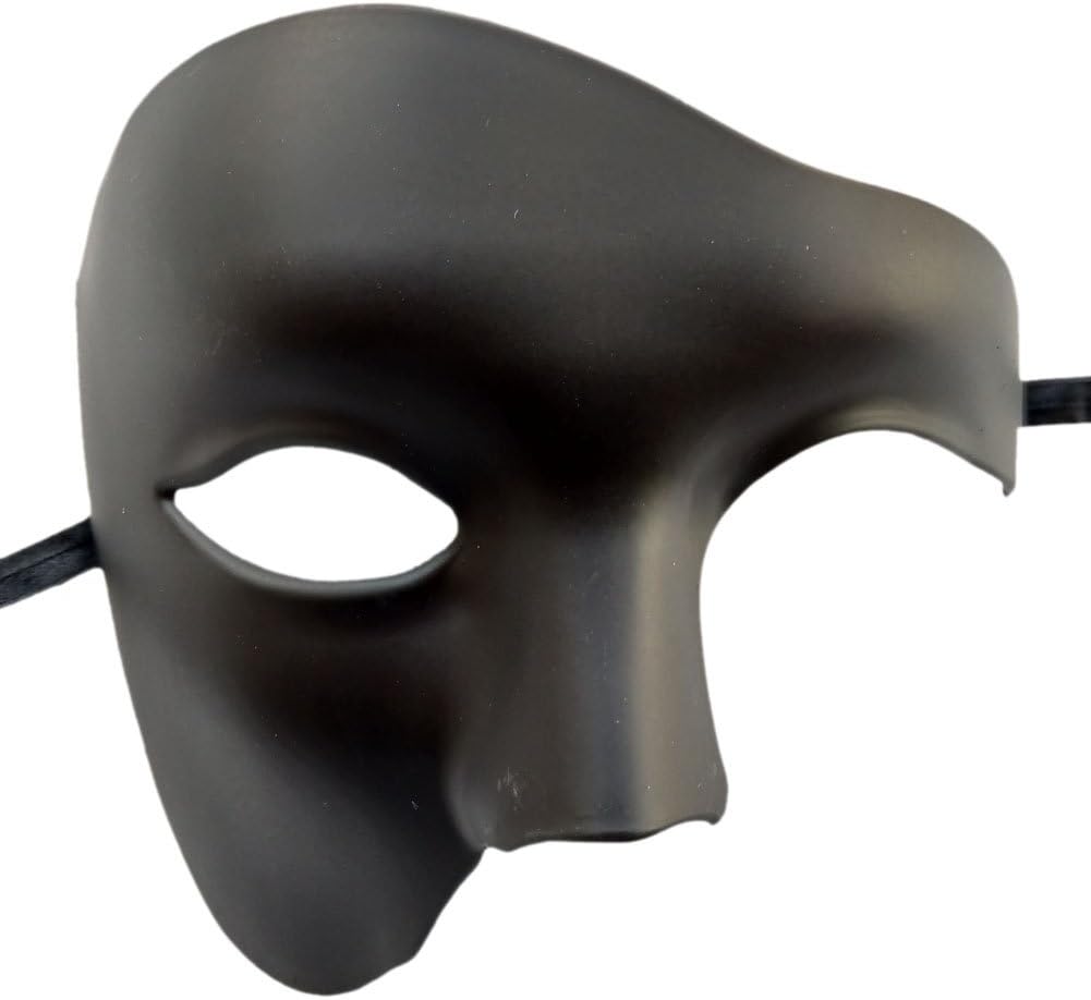 Masquerade Mask gold Vintage Phantom of the Opera One Eyed Half Face Costume halloween horror