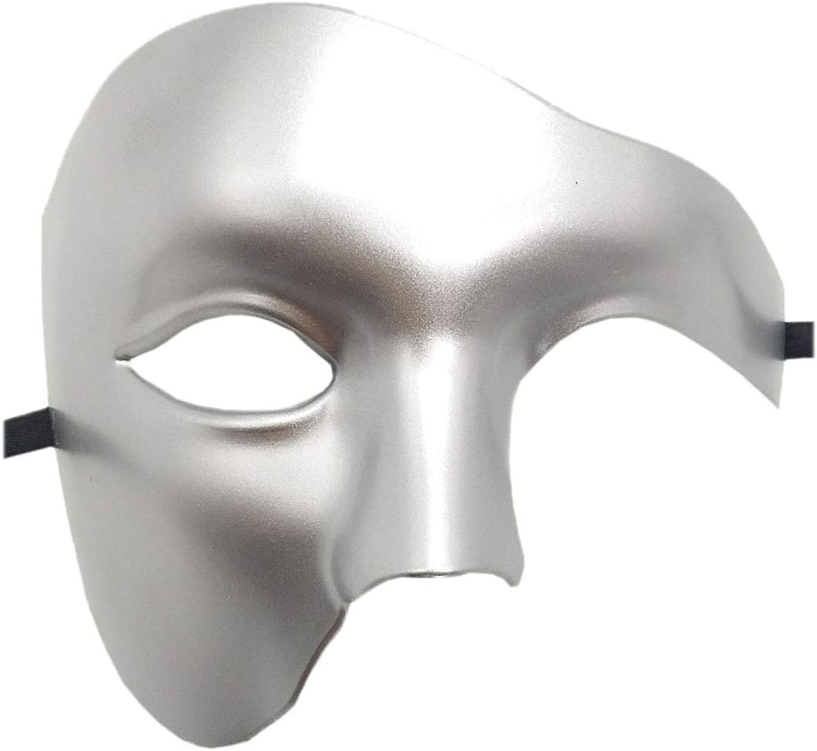 Masquerade Mask gold Vintage Phantom of the Opera One Eyed Half Face Costume halloween horror