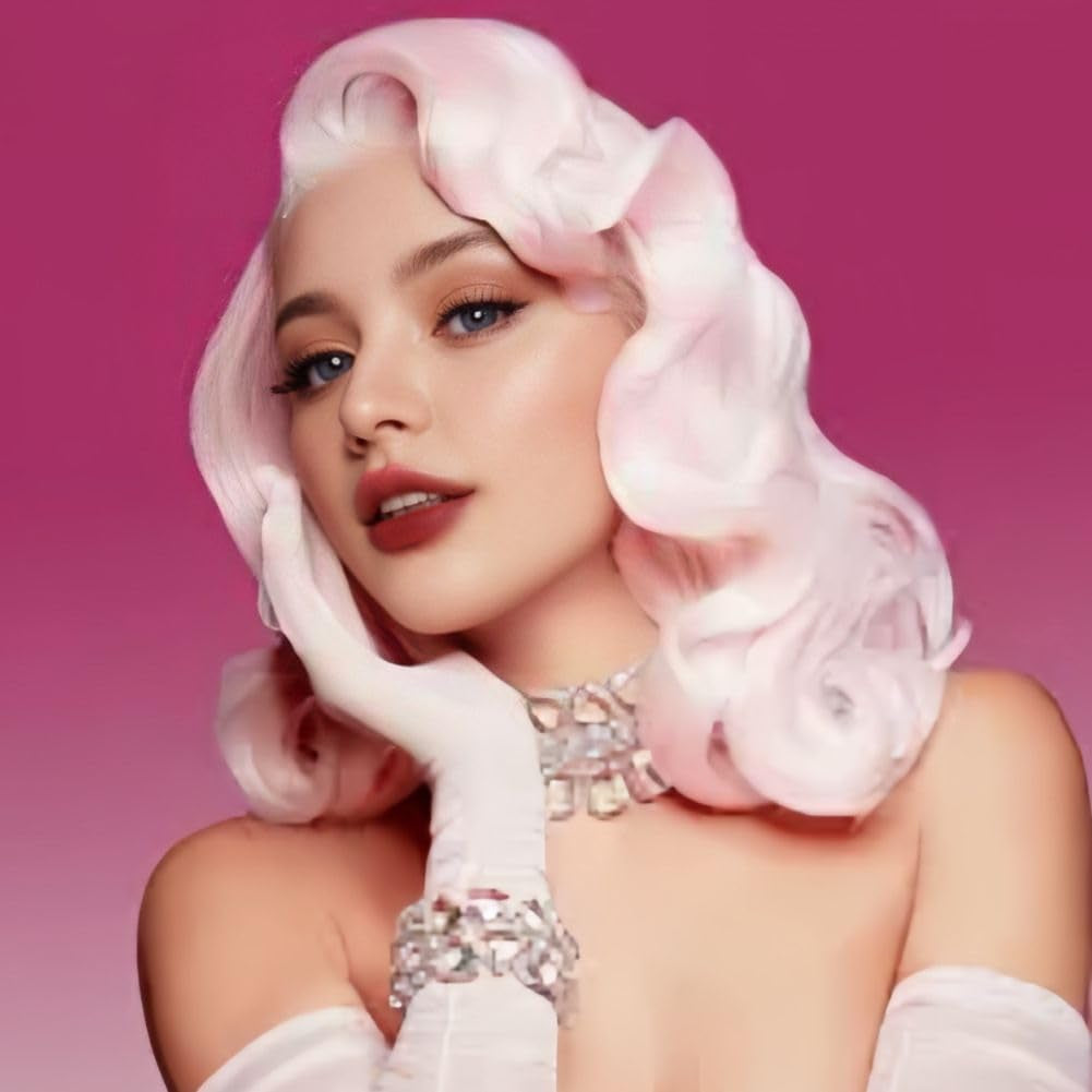 Short Blonde Curly Wigs for Women Honey Blonde Side Part Synthetic Wig Cosply Daily Halloween Wigs