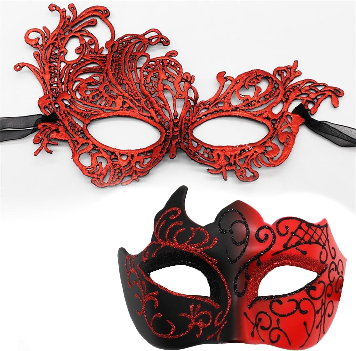 Masquerade Mask for Women Couple Mardi Gras Mask for Men Venetian Halloween Mask for Party Prom Ball