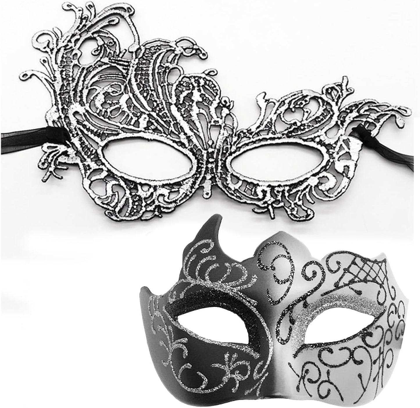 Masquerade Mask for Women Couple Mardi Gras Mask for Men Venetian Halloween Mask for Party Prom Ball