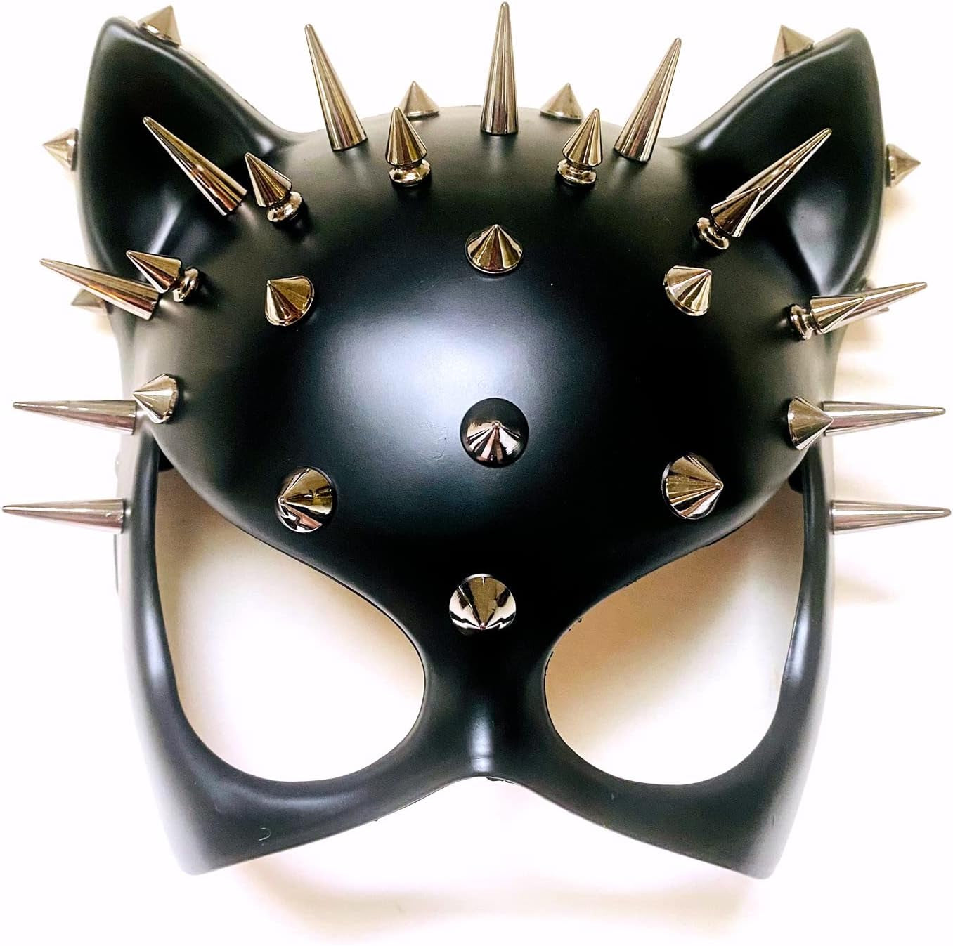 Red Black Cat Woman Dress up Cosplay Party Masquerade Mask Spiky Halloween