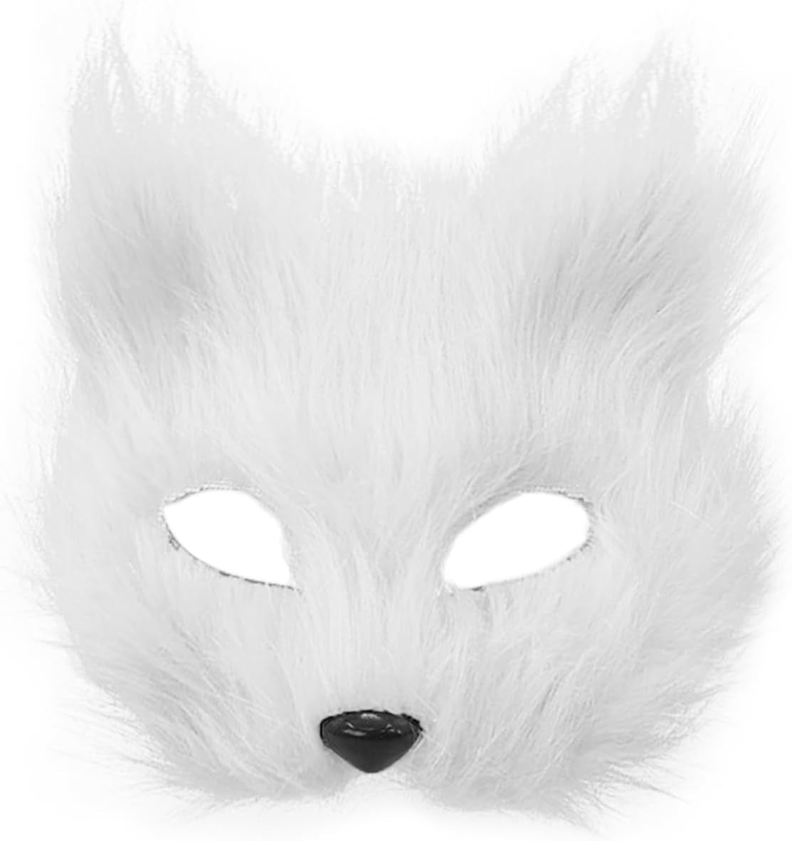 Halloween Scary Mask Masquerade Mask Faux Fur Fox Cat Bear Animal Furry Plush Mask Fluffy for Halloween Costume Party