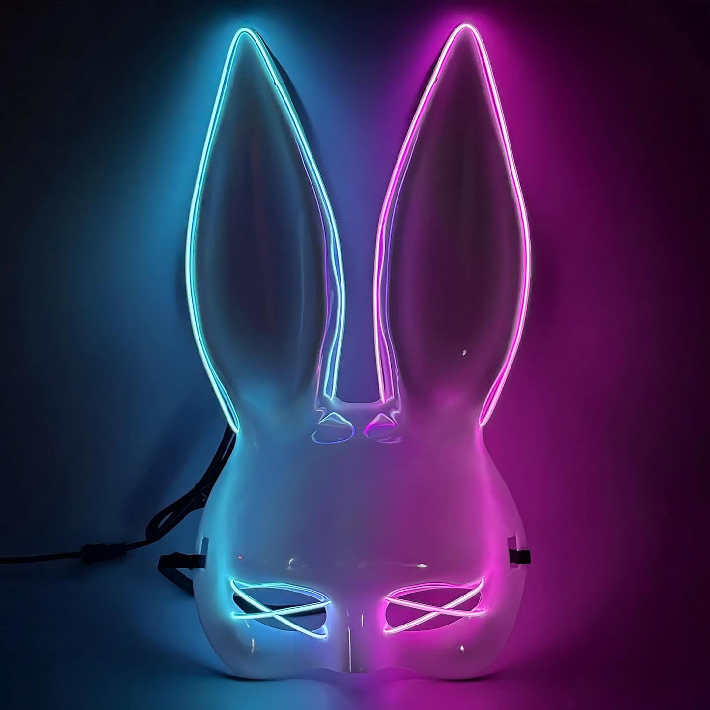 , Halloween Mask LED Light up Bunny Mask - Purge | Realistic Movie Cosplay, Halloween Cosplay Party