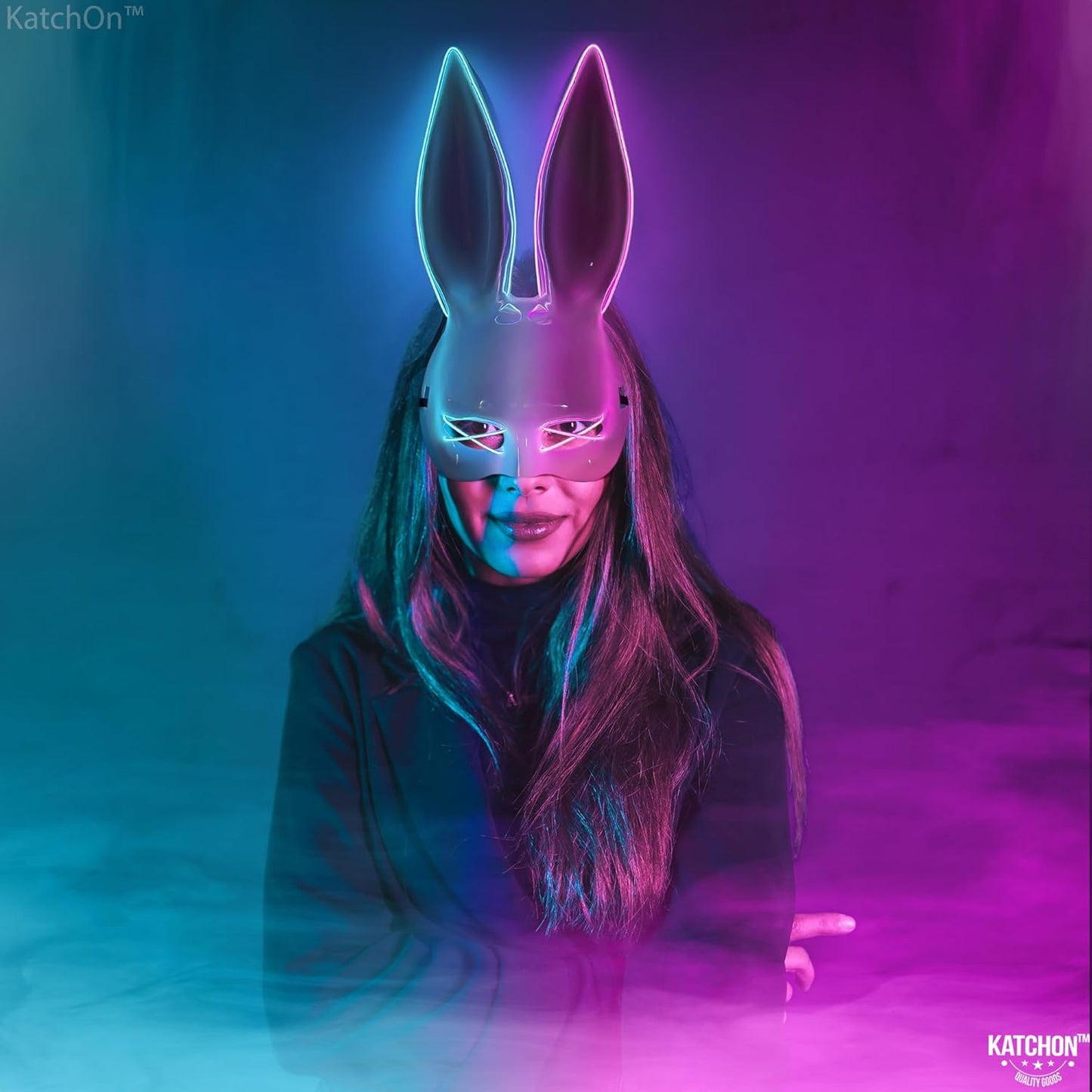 , Halloween Mask LED Light up Bunny Mask - Purge | Realistic Movie Cosplay, Halloween Cosplay Party