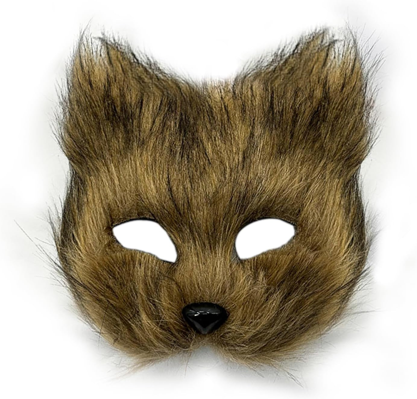 Halloween Scary Mask Masquerade Mask Faux Fur Fox Cat Bear Animal Furry Plush Mask Fluffy for Halloween Costume Party