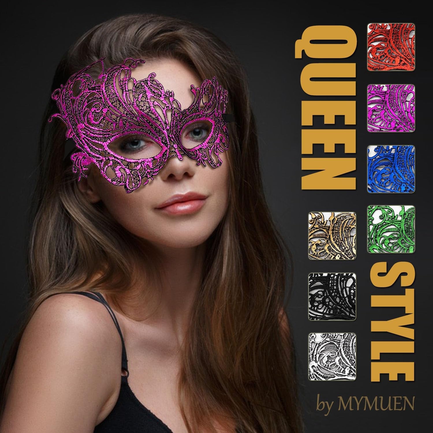 Masquerade Mask for Women Couple Mardi Gras Mask for Men Venetian Halloween Mask for Party Prom Ball