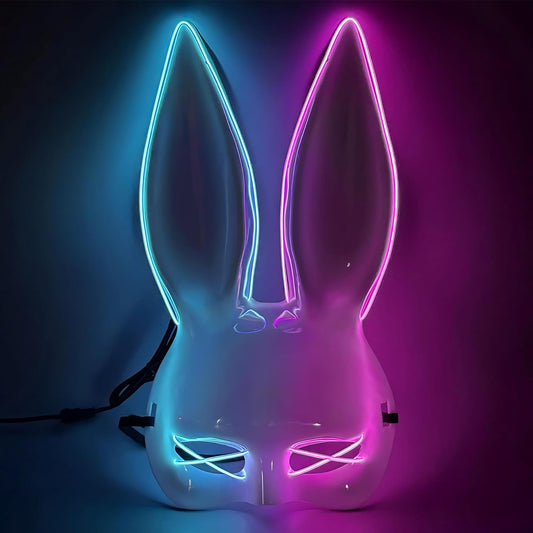 , Halloween Mask LED Light up Bunny Mask - Purge | Realistic Movie Cosplay, Halloween Cosplay Party