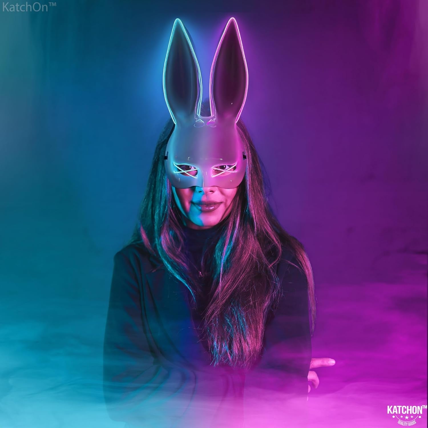 , Halloween Mask LED Light up Bunny Mask - Purge | Realistic Movie Cosplay, Halloween Cosplay Party
